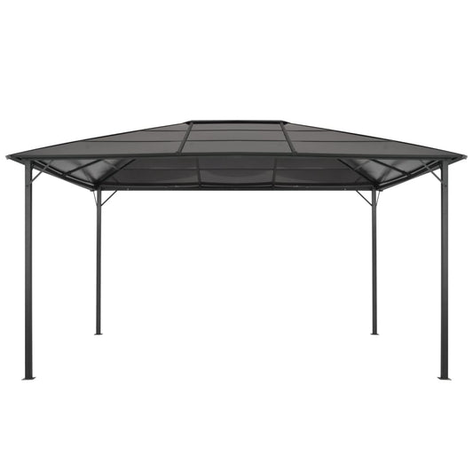 vidaXL Gazebo with Roof Aluminium 4x3x2.6 m Black