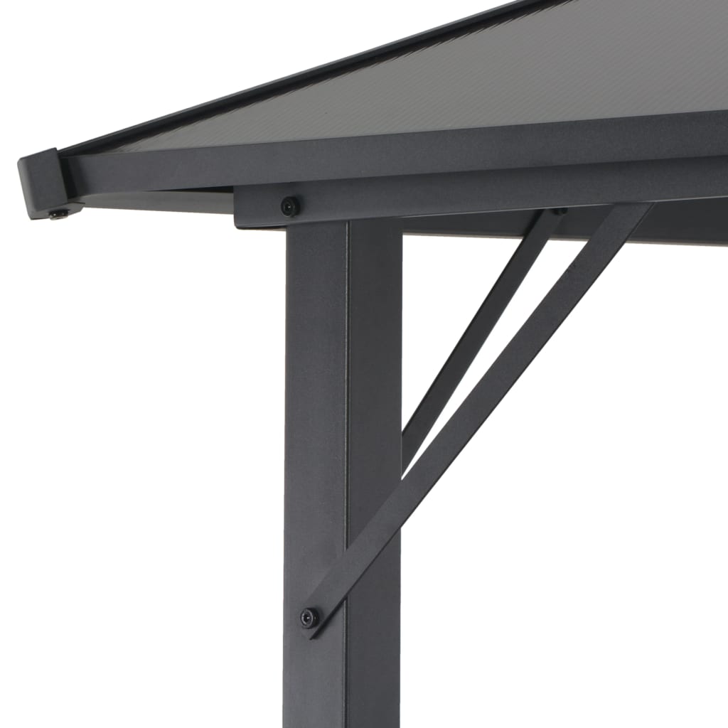 vidaXL Gazebo with Roof Aluminium 4x3x2.6 m Black