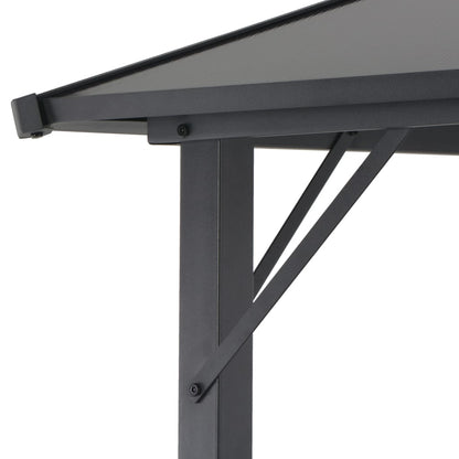 vidaXL Gazebo with Roof Aluminium 4x3x2.6 m Black