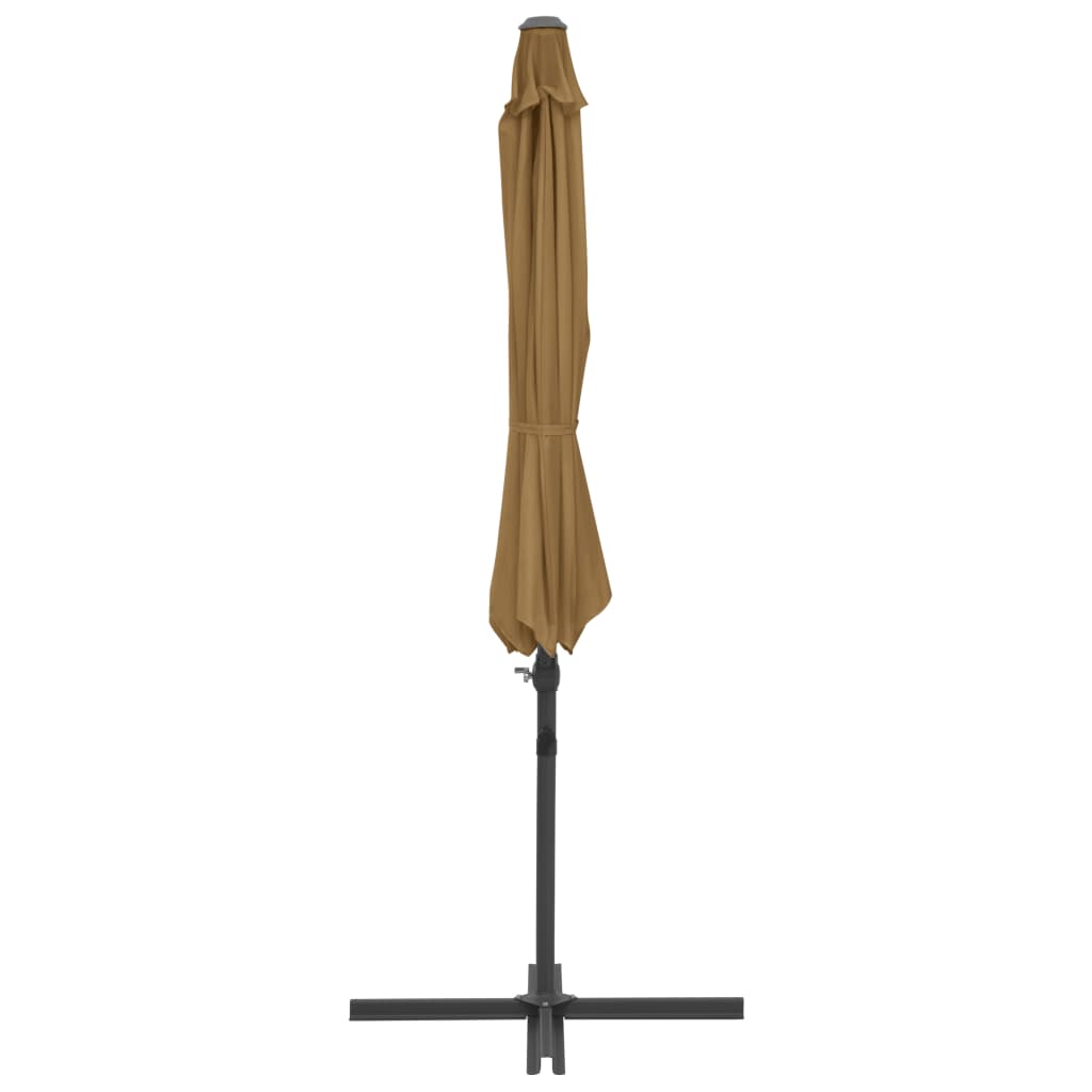 vidaXL Cantilever Garden Parasol | Taupe | Polyester Fabric | Large | Rotatable