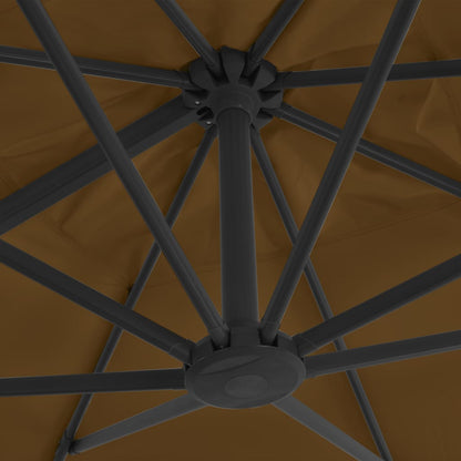 vidaXL Cantilever Garden Parasol | Taupe | Powder-coated aluminium