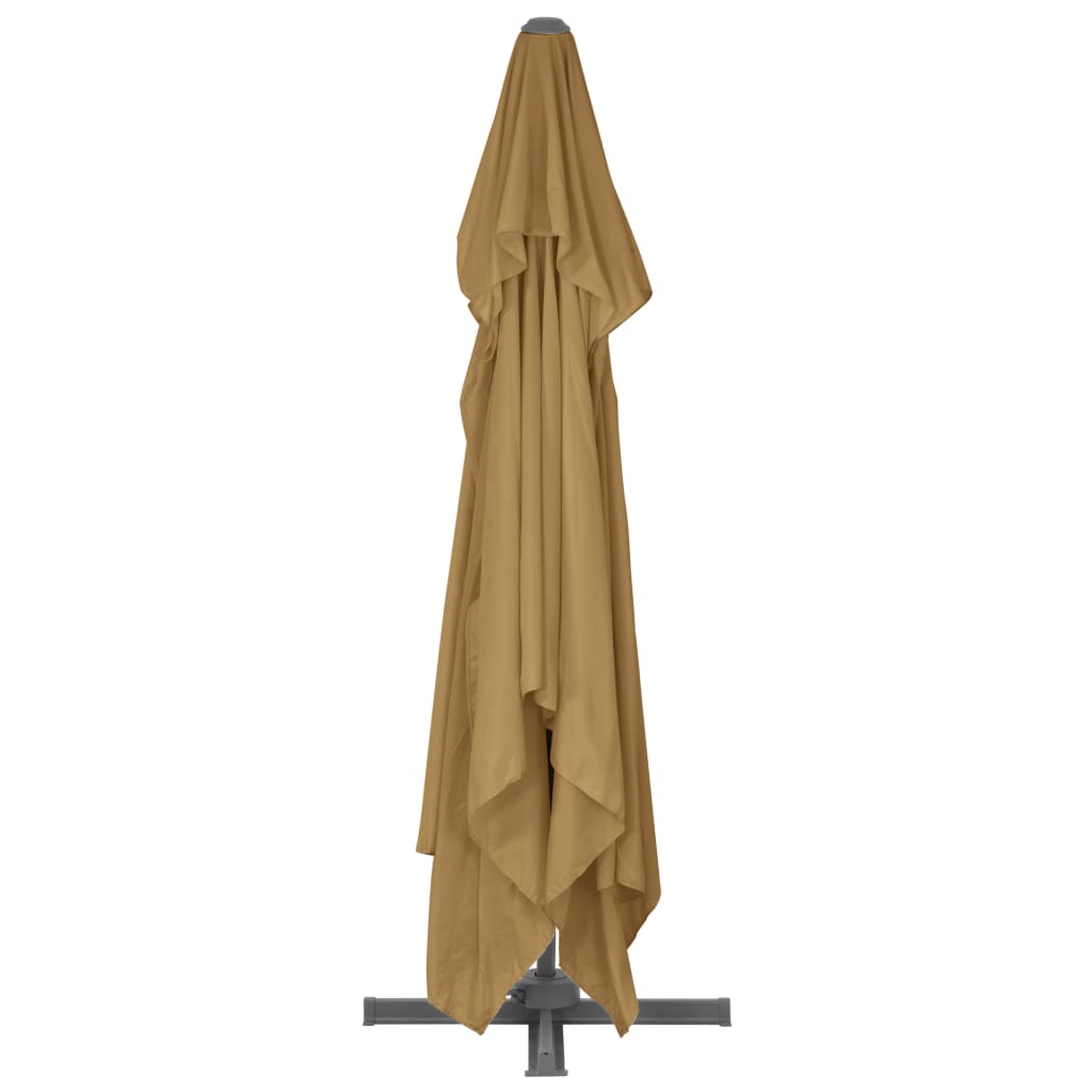 vidaXL Cantilever Garden Parasol | Taupe | Polyester | Large | Rotatable