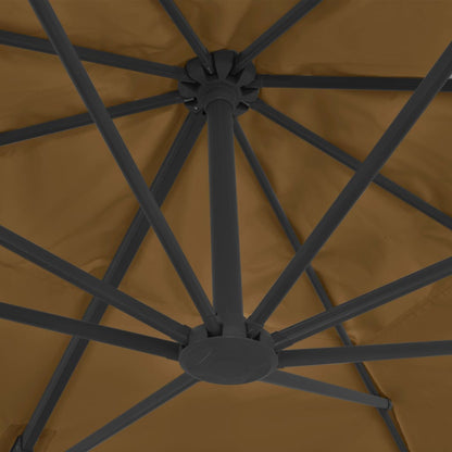vidaXL Cantilever Garden Parasol | Taupe | Polyester | Large | Rotatable