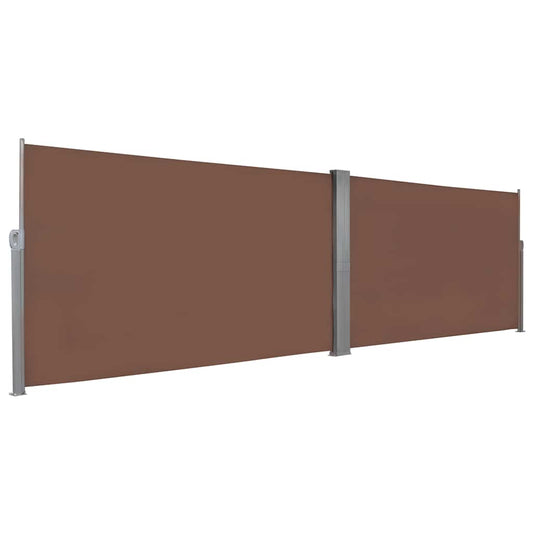 143681 vidaXL Retractable Side Awning 160x600 cm Brown