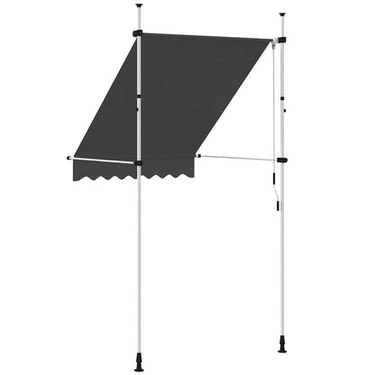 143687 vidaXL Manual Retractable Awning 150 cm Anthracite