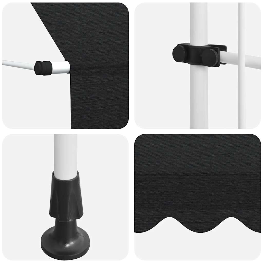 vidaXL Manual Retractable Awning 150 cm Anthracite