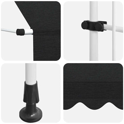 vidaXL Manual Retractable Awning 150 cm Anthracite