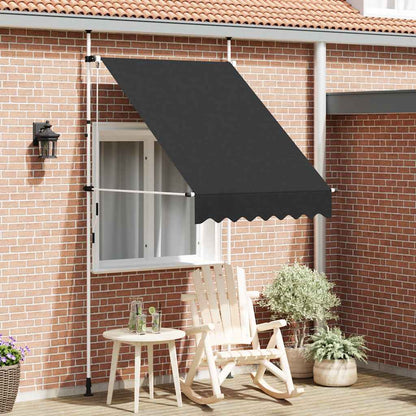vidaXL Manual Retractable Awning 150 cm Anthracite