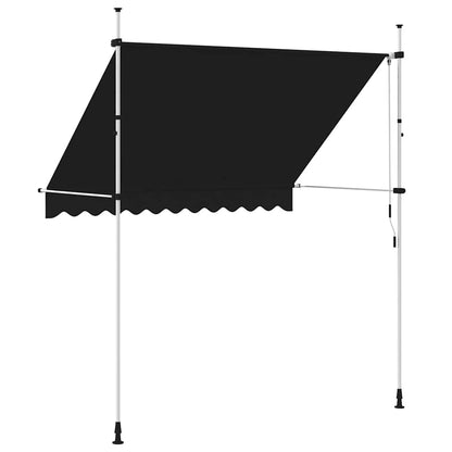 vidaXL Manual Retractable Awning 250 cm Anthracite