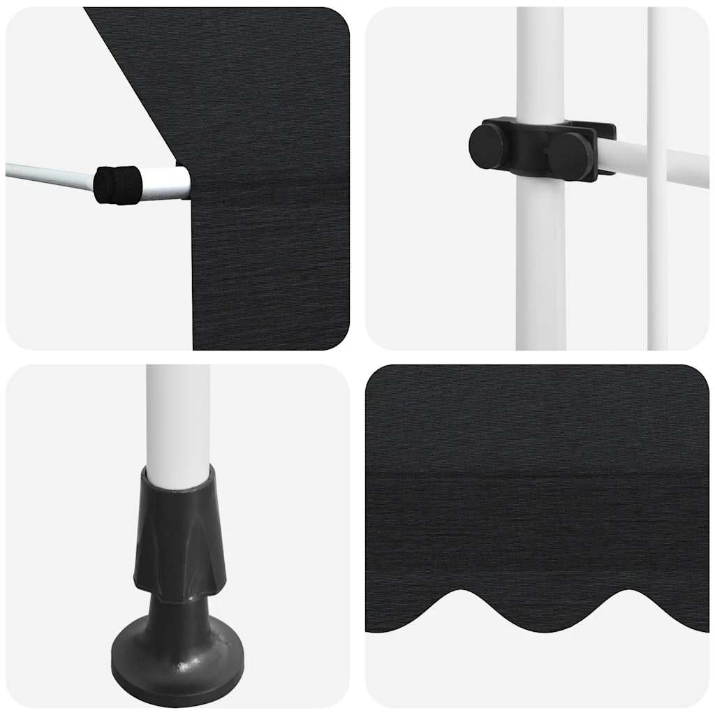 vidaXL Manual Retractable Awning 250 cm Anthracite
