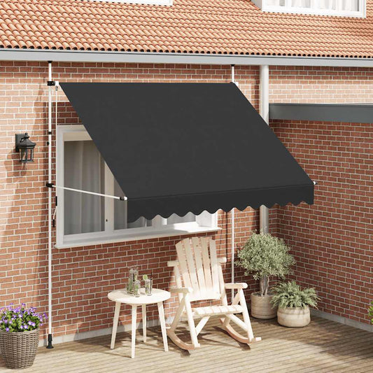 vidaXL Manual Retractable Awning 250 cm Anthracite
