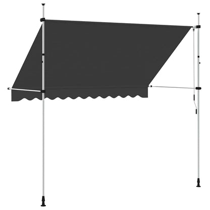 143690 vidaXL Manual Retractable Awning 300 cm Anthracite