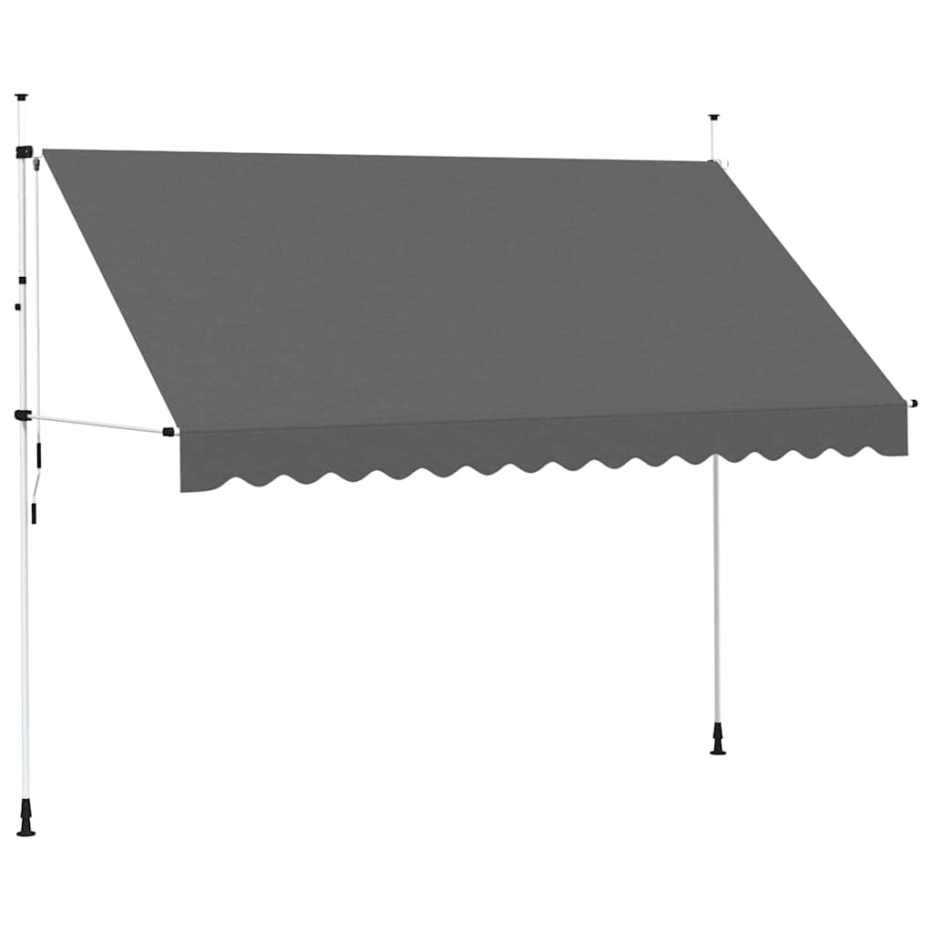 vidaXL Manual Retractable Awning 350 cm Anthracite