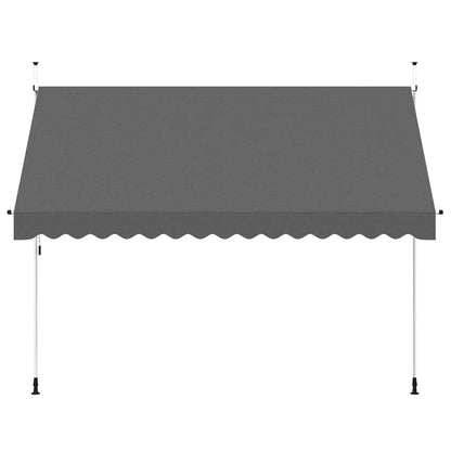 vidaXL Manual Retractable Awning 350 cm Anthracite