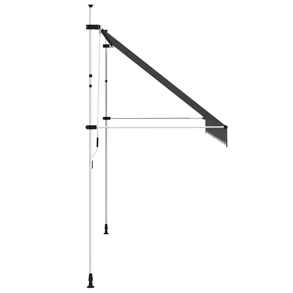 vidaXL Manual Retractable Awning 350 cm Anthracite