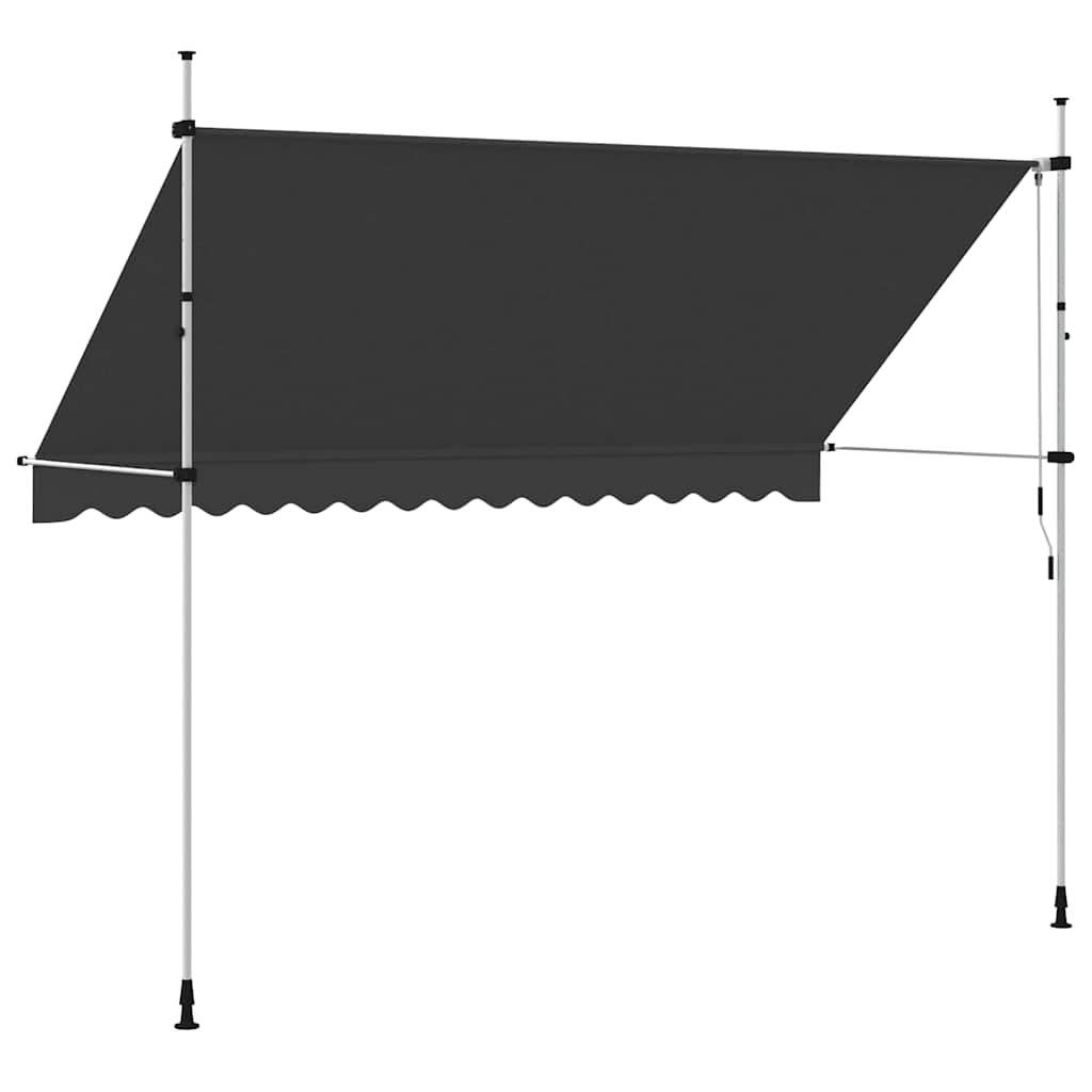 vidaXL Manual Retractable Awning 350 cm Anthracite