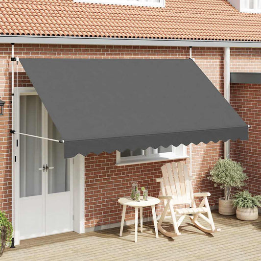 vidaXL Manual Retractable Awning 350 cm Anthracite