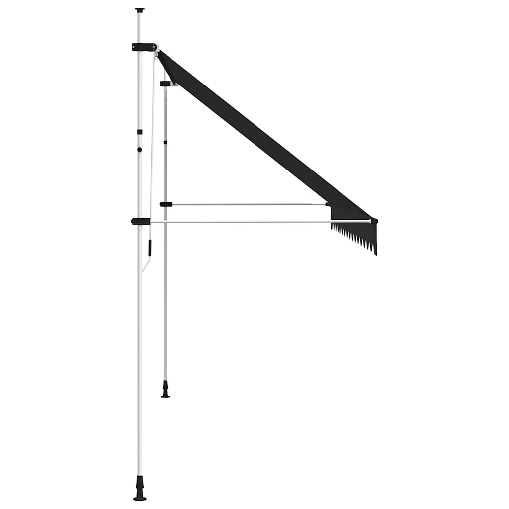 vidaXL Manual Retractable Awning 400 cm Anthracite