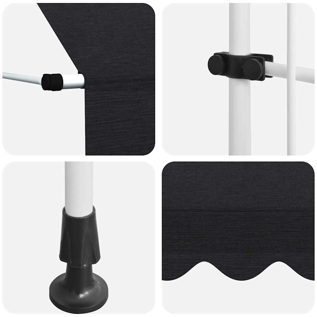 vidaXL Manual Retractable Awning 400 cm Anthracite