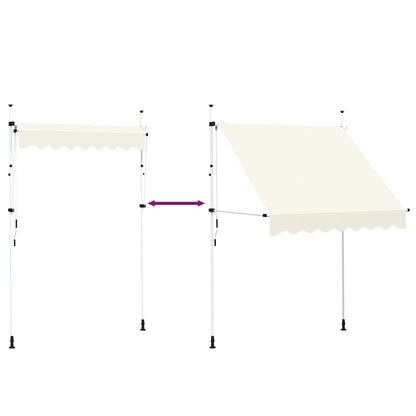 vidaXL Manual Retractable Awning 200 cm Cream