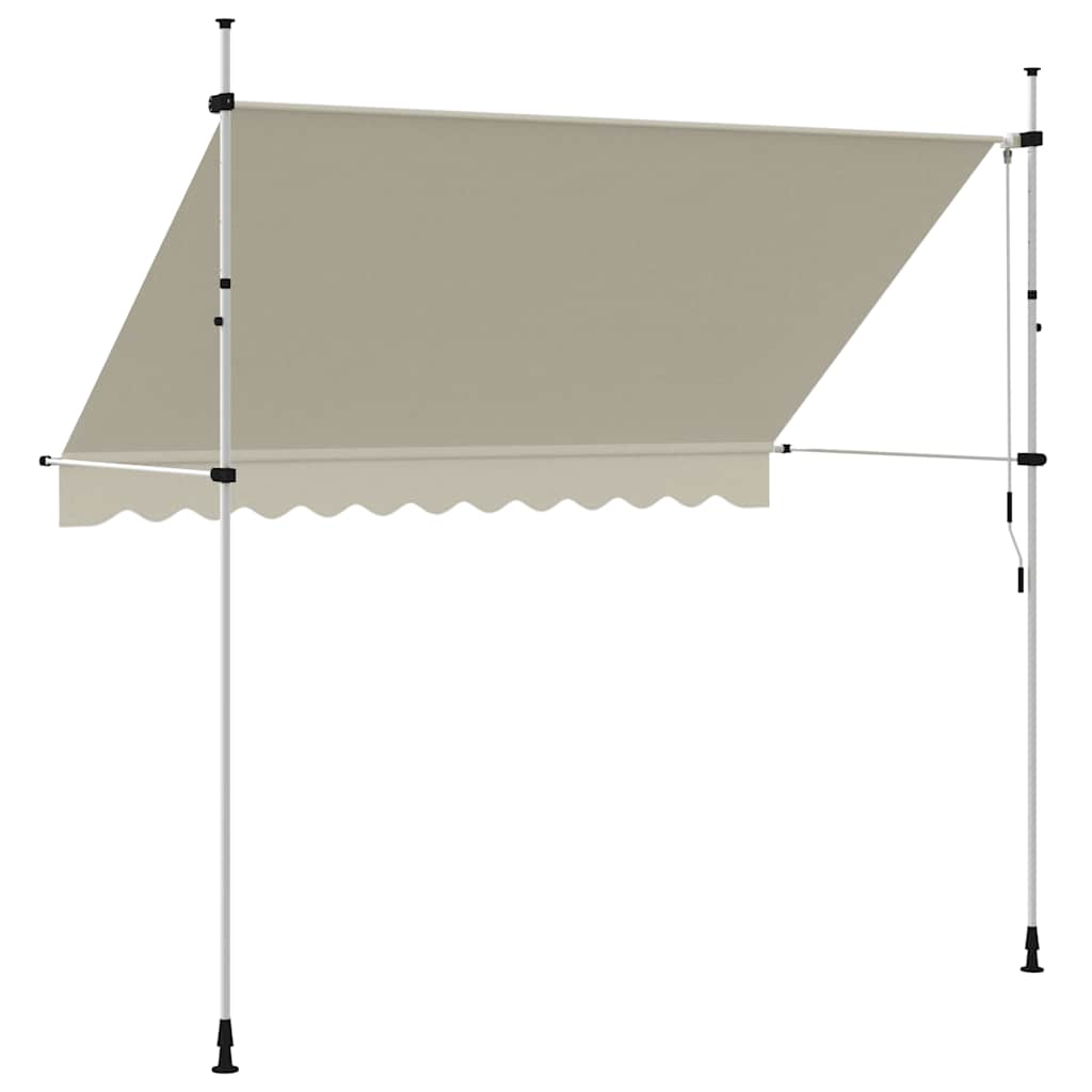 vidaXL Manual Retractable Awning 300 cm Cream