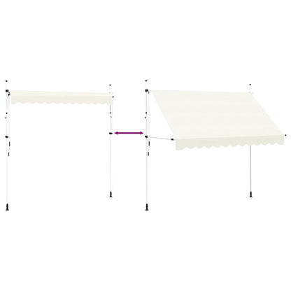 vidaXL Manual Retractable Awning 300 cm Cream