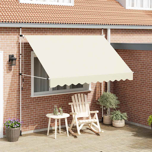 vidaXL Manual Retractable Awning 300 cm Cream