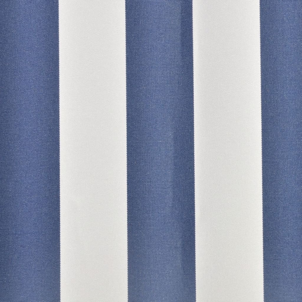 vidaXL Awning Top Sunshade Canvas Blue & White 3.5x2.5 m