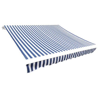 vidaXL Awning Replacement Fabric Blue and White 500x300 cm Polyester