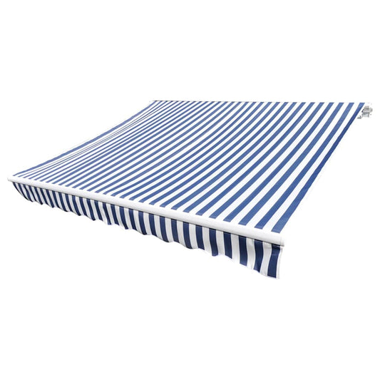 vidaXL Awning Replacement Fabric Blue and White 500x300 cm Polyester