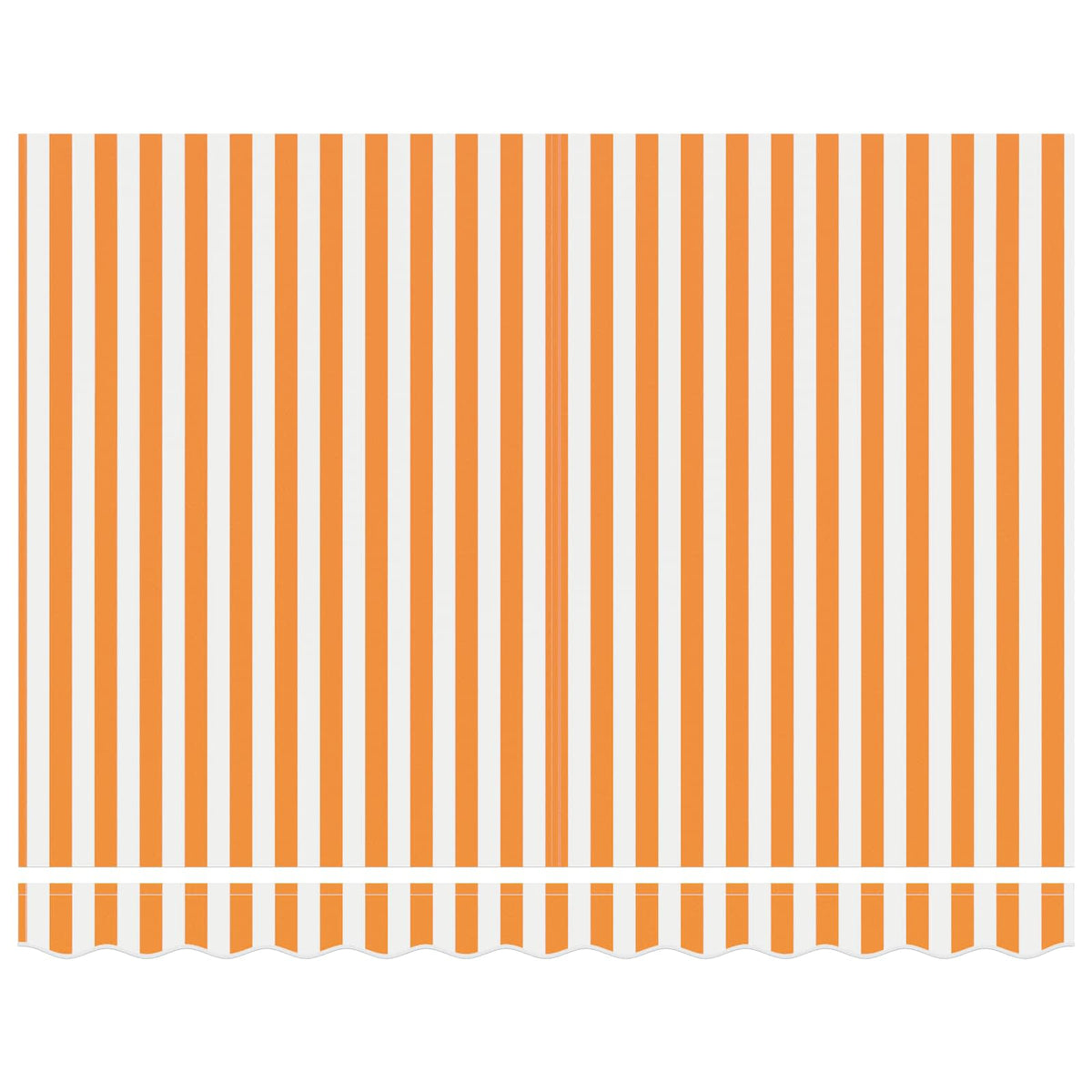 vidaXL Awning Replacement Fabric Orange and White 350x250 cm Polyester
