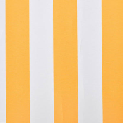 vidaXL Awning Top Sunshade Canvas Orange & White 4.5x3 m