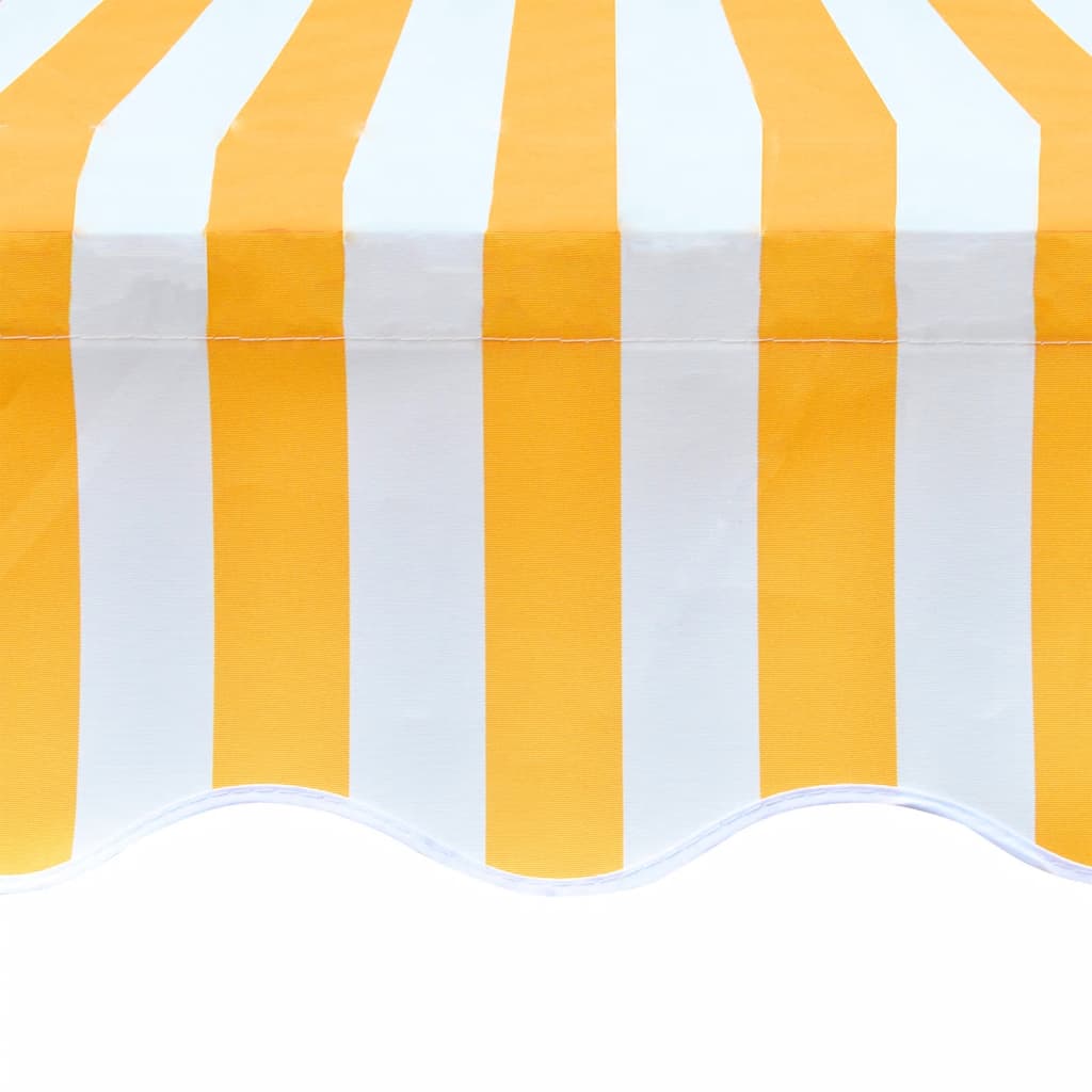 vidaXL Awning Top Sunshade Canvas Orange & White 4.5x3 m