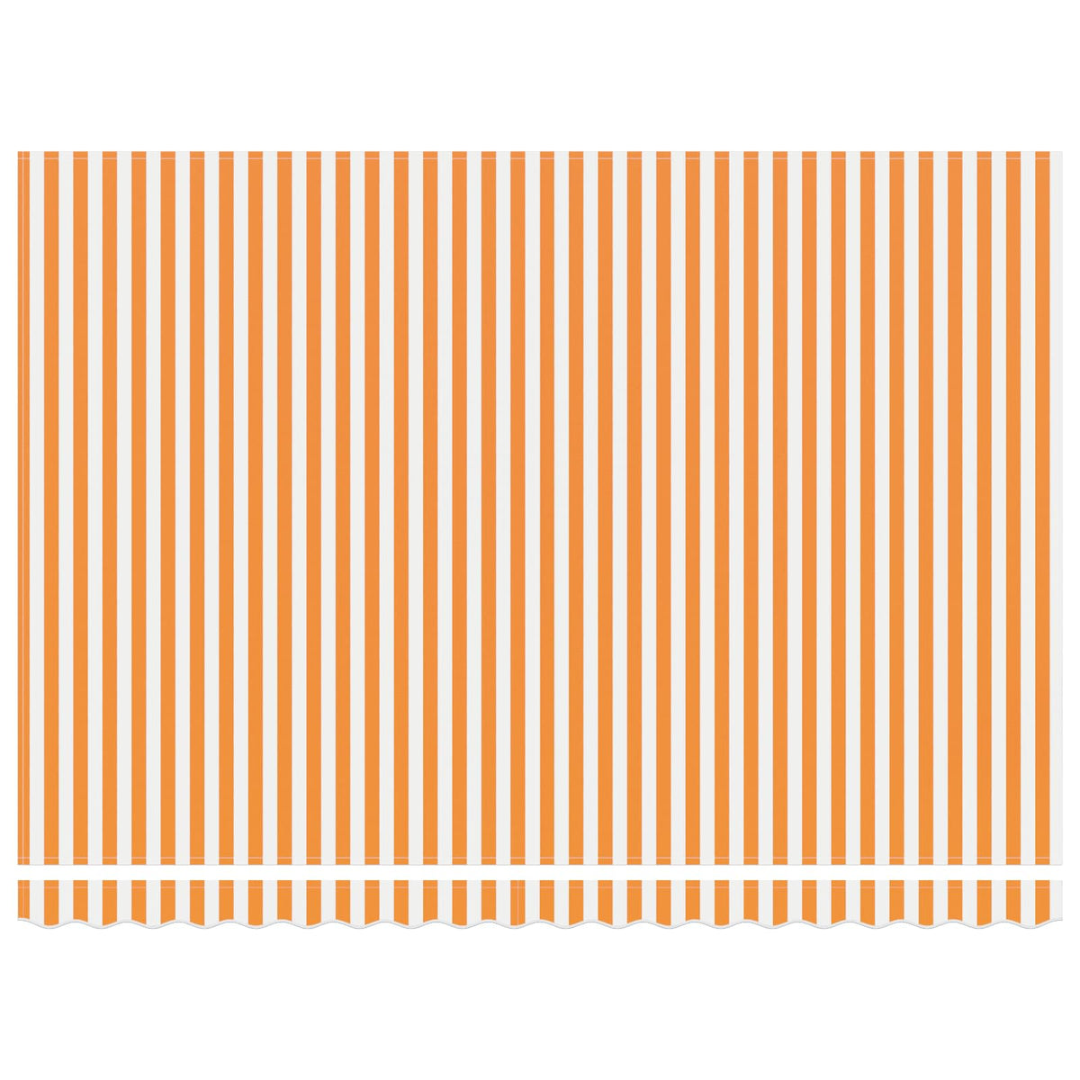 vidaXL Awning Replacement Fabric Orange and White 450x300 cm Polyester