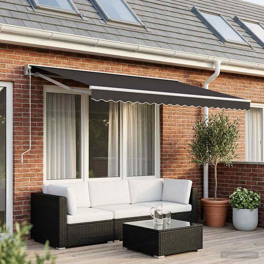 vidaXL Awning Replacement Fabric Grey 600x300 cm Polyester