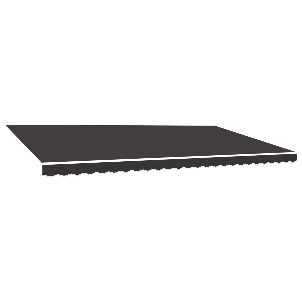 vidaXL Awning Replacement Fabric Grey 600x300 cm Polyester