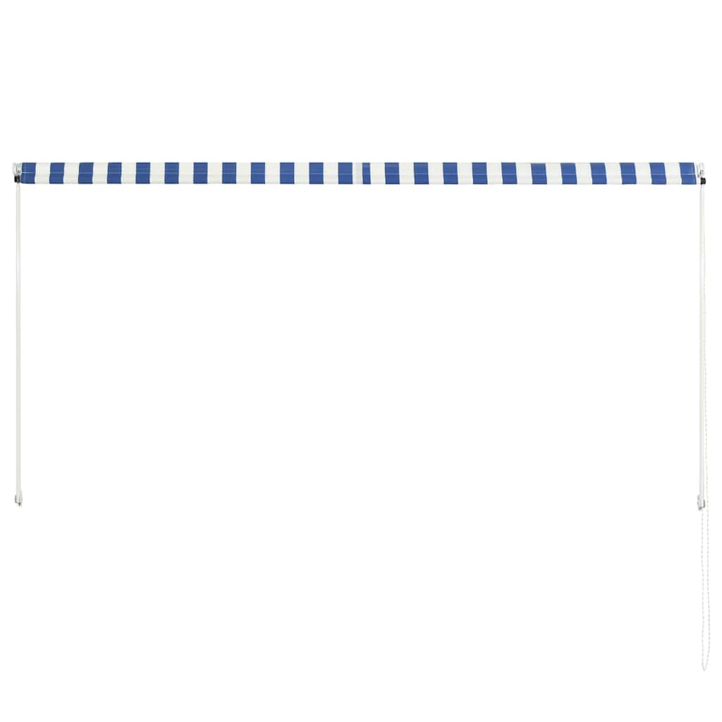 vidaXL Retractable Awning 250x150 cm Blue and White