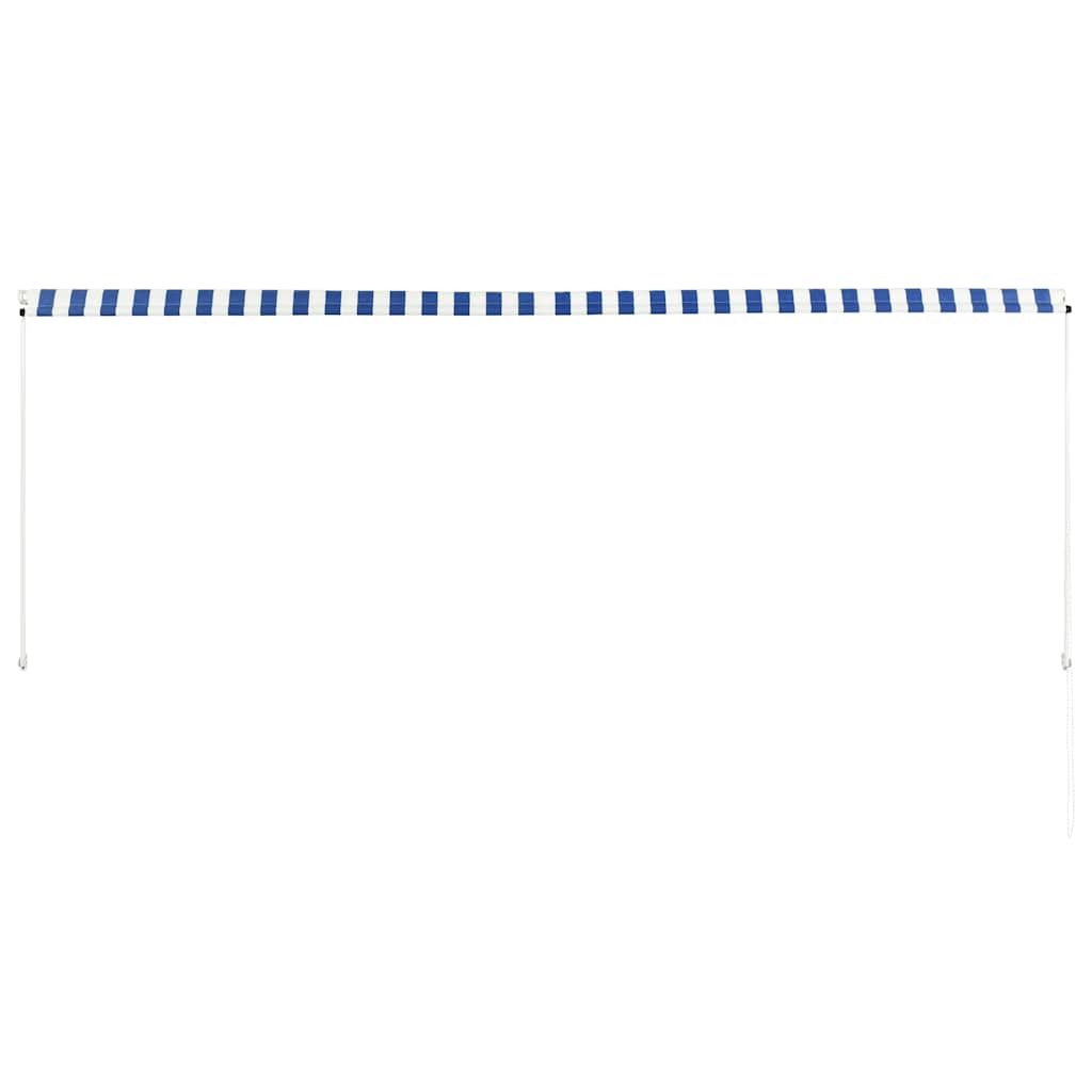 vidaXL Retractable Awning 350x150 cm Blue and White