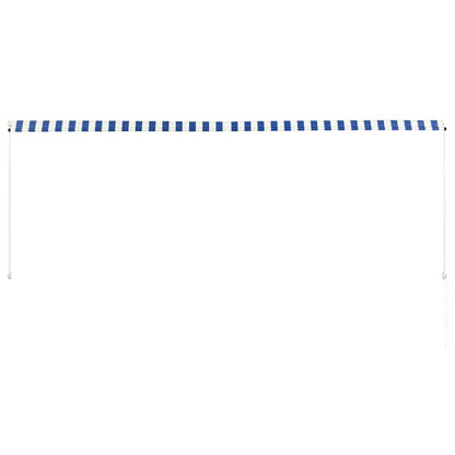 vidaXL Retractable Awning 350x150 cm Blue and White