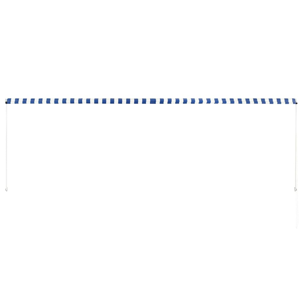 vidaXL Retractable Awning 400x150 cm Blue and White