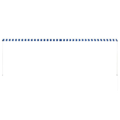 vidaXL Retractable Awning 400x150 cm Blue and White