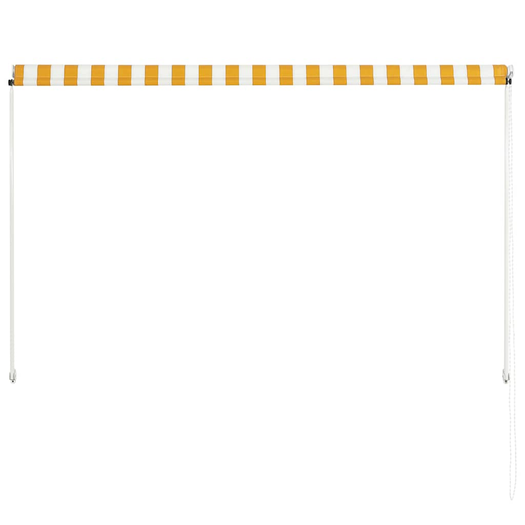 vidaXL Retractable Awning 200x150 cm Yellow and White