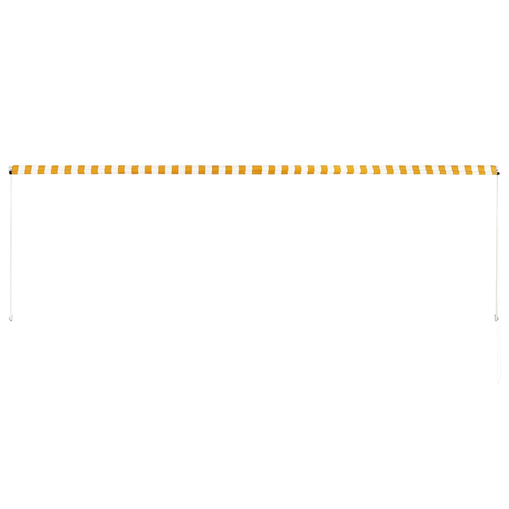 vidaXL Retractable Awning 400x150 cm Yellow and White