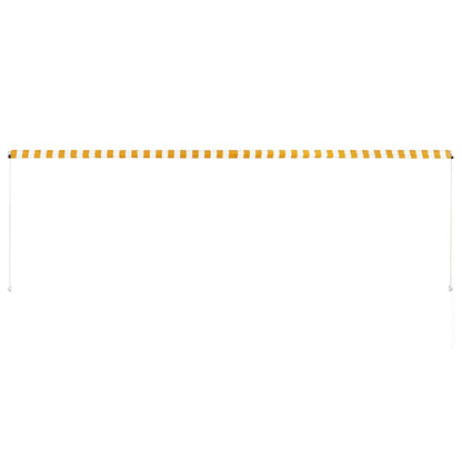 vidaXL Retractable Awning 400x150 cm Yellow and White
