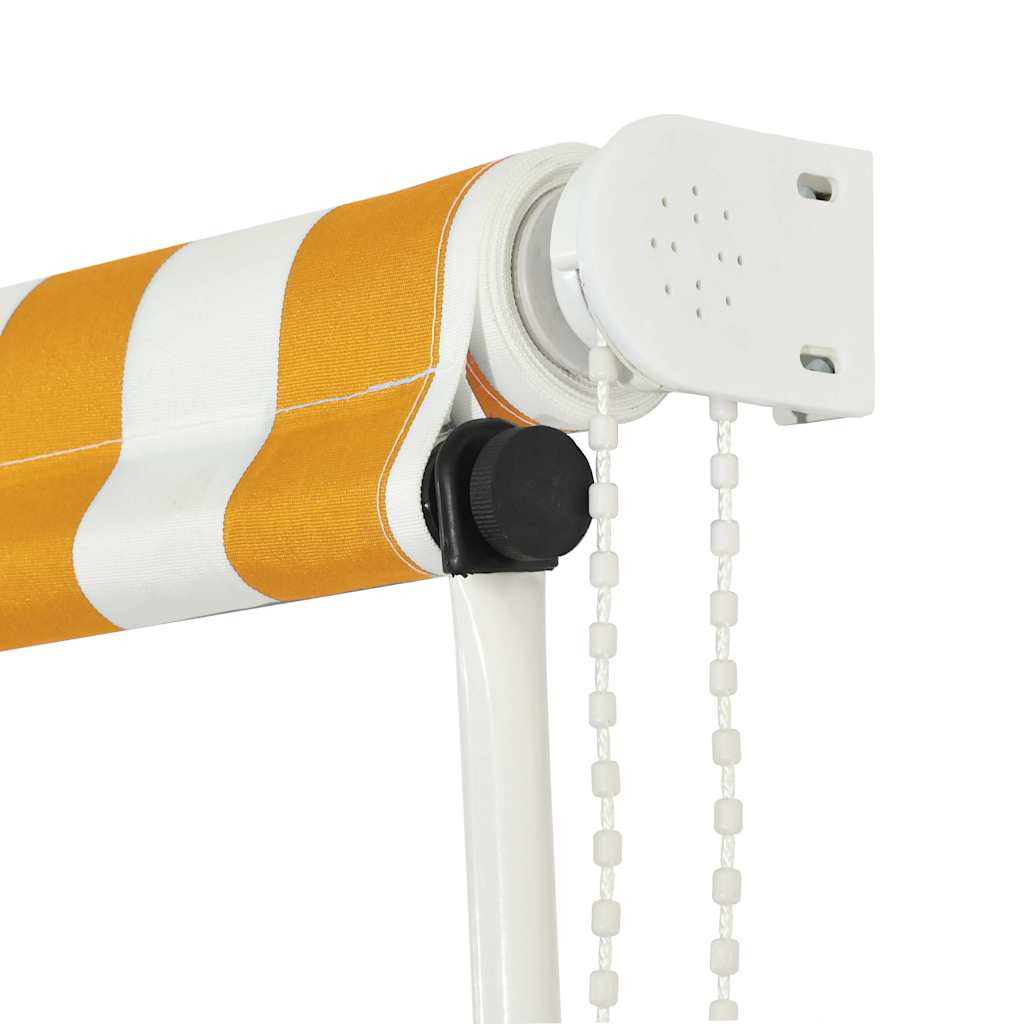 vidaXL Retractable Awning 400x150 cm Yellow and White