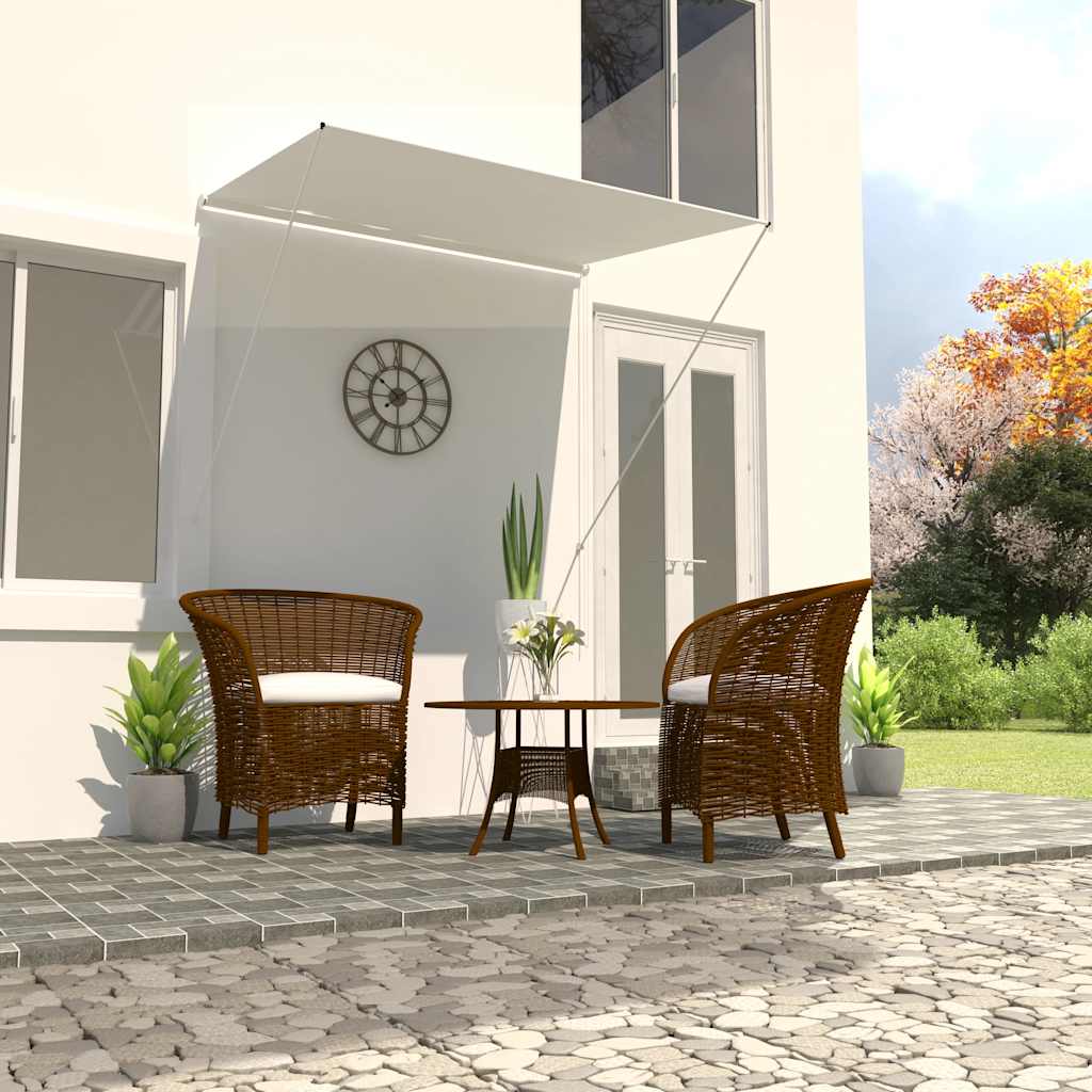 vidaXL Retractable Awning 150x150 cm Cream