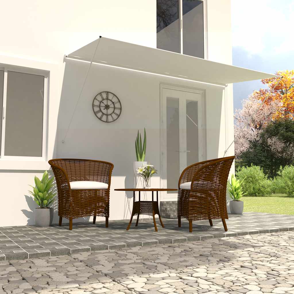 vidaXL Retractable Awning 400x150 cm Cream