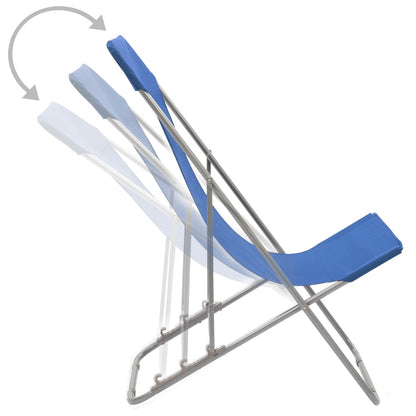 vidaXL Beach Chair | Set of 2 | Blue