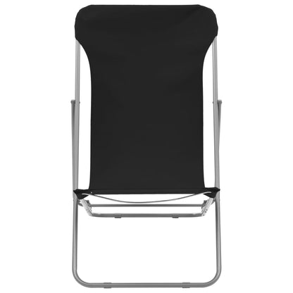 vidaXL Beach Chair | Set of 2 | Black