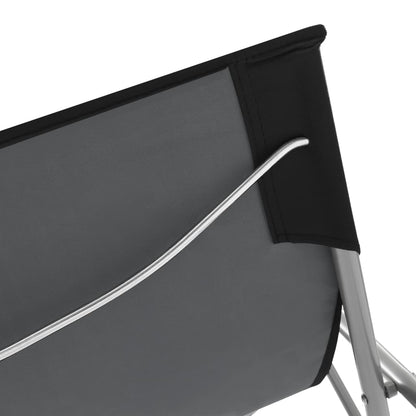 vidaXL Beach Chair | Set of 2 | Black